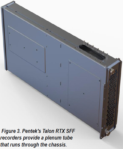 Pentek's Talon RTX SFF recorders provide a plenum tube that runs through the chassis