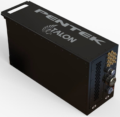The back of Talon RTX Model 2586 200 MS/sec RF/IF Extreme 1/2 ATR recorder